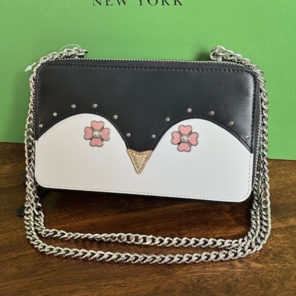Kate Spade Frosty Chain Double Zip Crossbody - Penguin - Picture 1 of 10